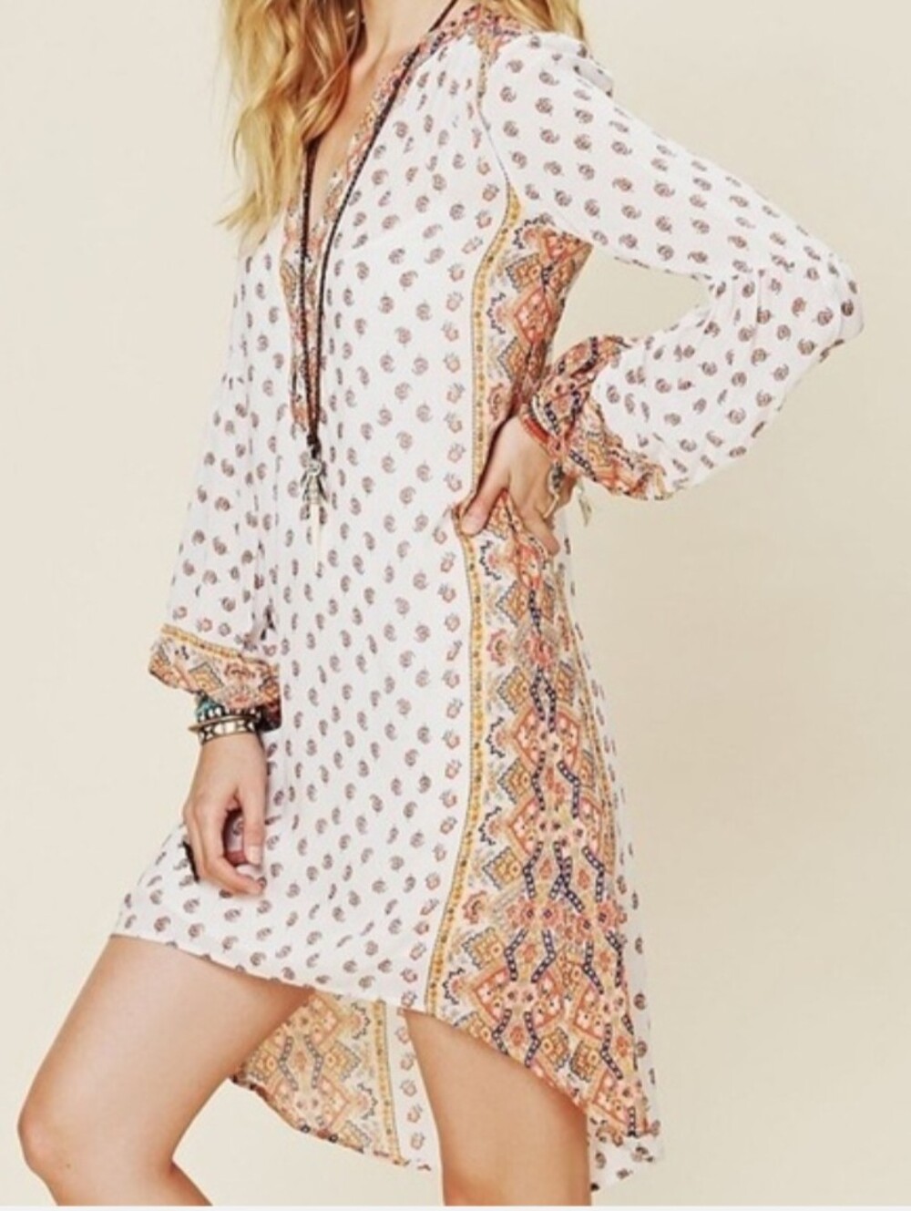 Free People Boho Tunic Dress Vintage Washed